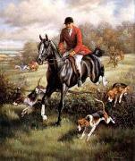 unknow artist, Classical hunting fox, Equestrian and Beautiful Horses, 016.